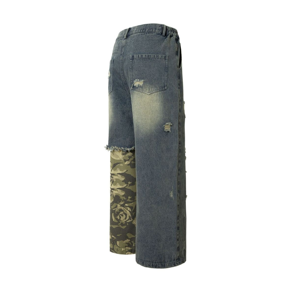 Pantalones vaqueros holgados con estampado de serpiente