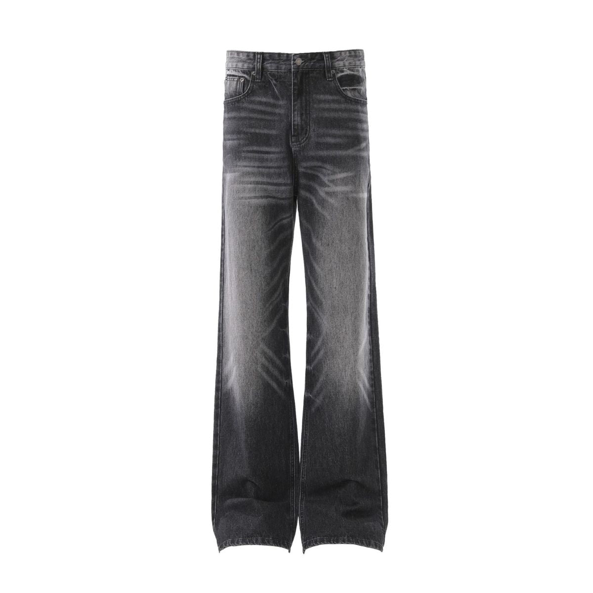 Vintage Washed Whiskered Slim Flare Jeans