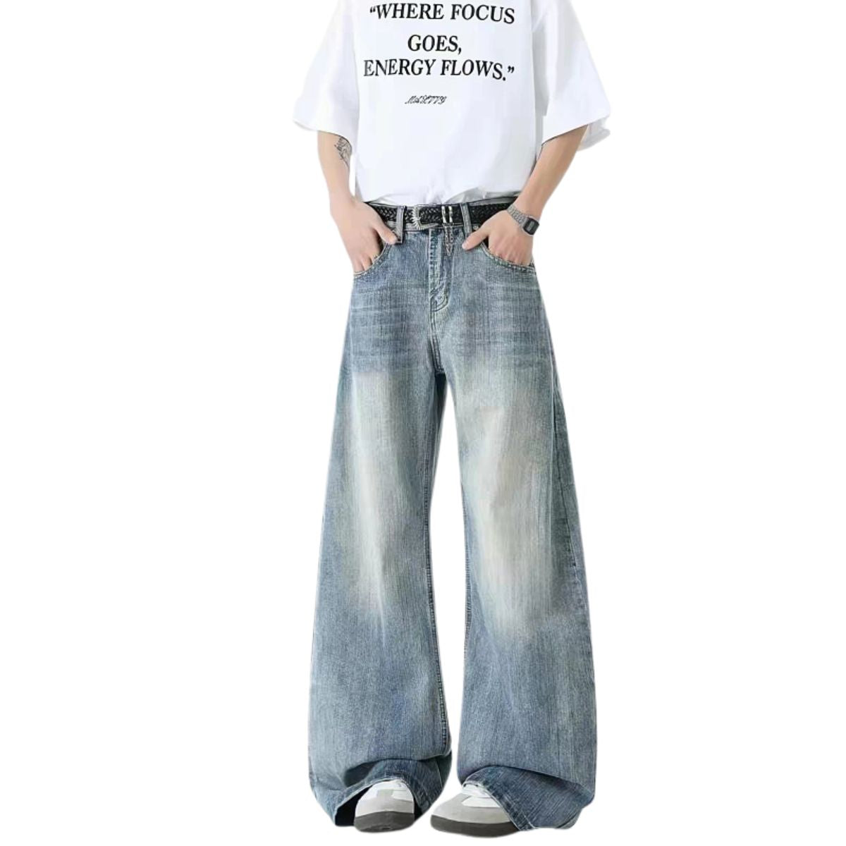 Vintage Slub Denim Barrel Leg Jeans
