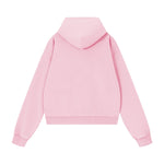 French Terry Washed Distressed Double‑Zip Hoodie