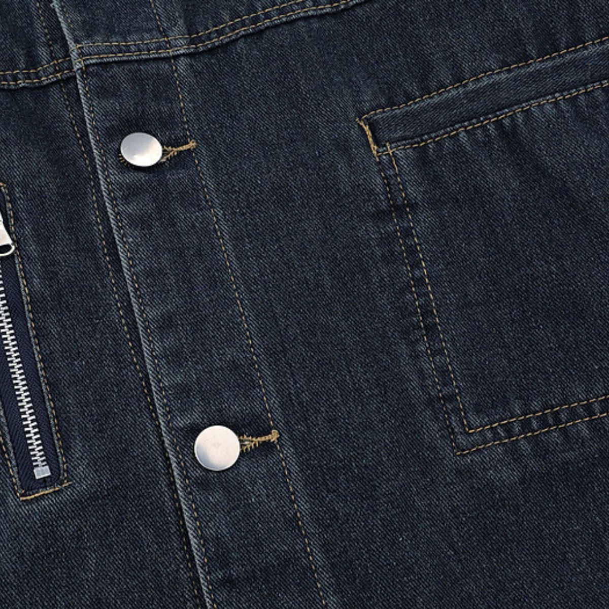 Multi-pocket Vintage Loose Washed Work Denim Jacket