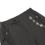 Basic Striped Metal Hook Relaxed Ins Trousers