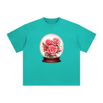 Valentine Roses Globe Graphic Tee-INNBLAC Fashion Apparel