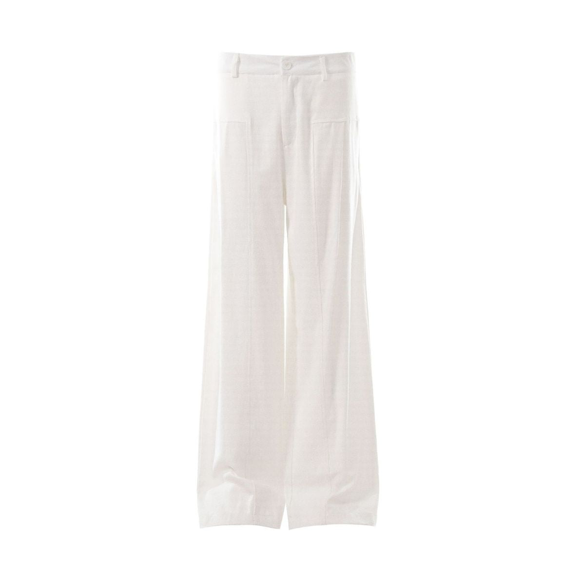Old Money Cotton Linen Wide Leg Trousers