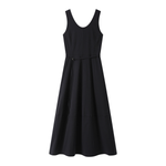 Scoop Neck Sleeveless Denim Maxi Dress