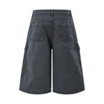 Vintage Washed Distressed Multi-Pocket Cargo Shorts