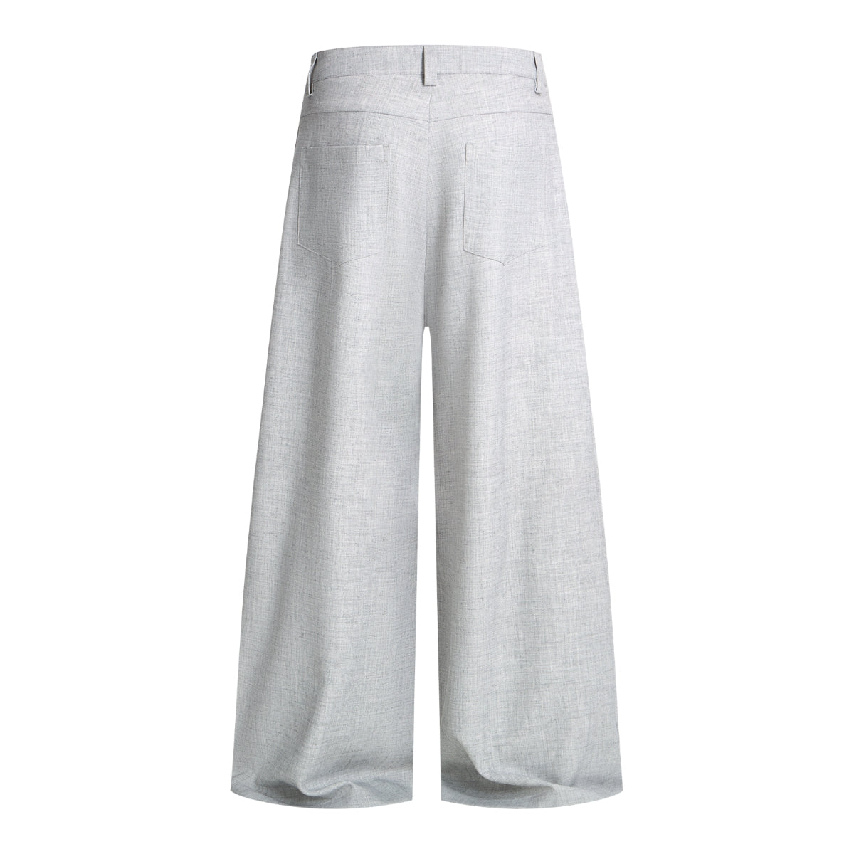 Double-Pleat Baggy Wide-Leg Trousers