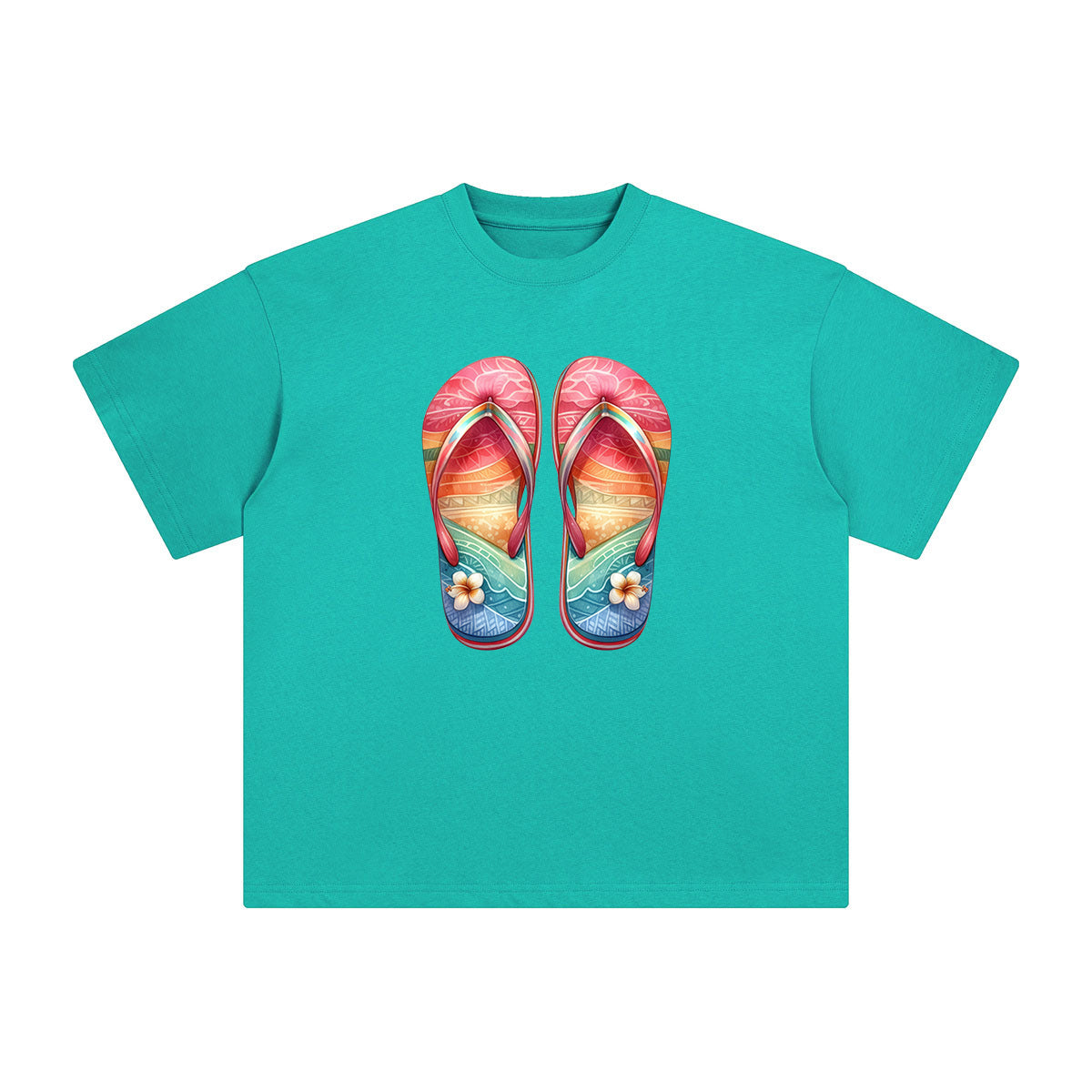 Summer Vacation Slippers Graphic Tee-INNBLAC Fashion Apparel