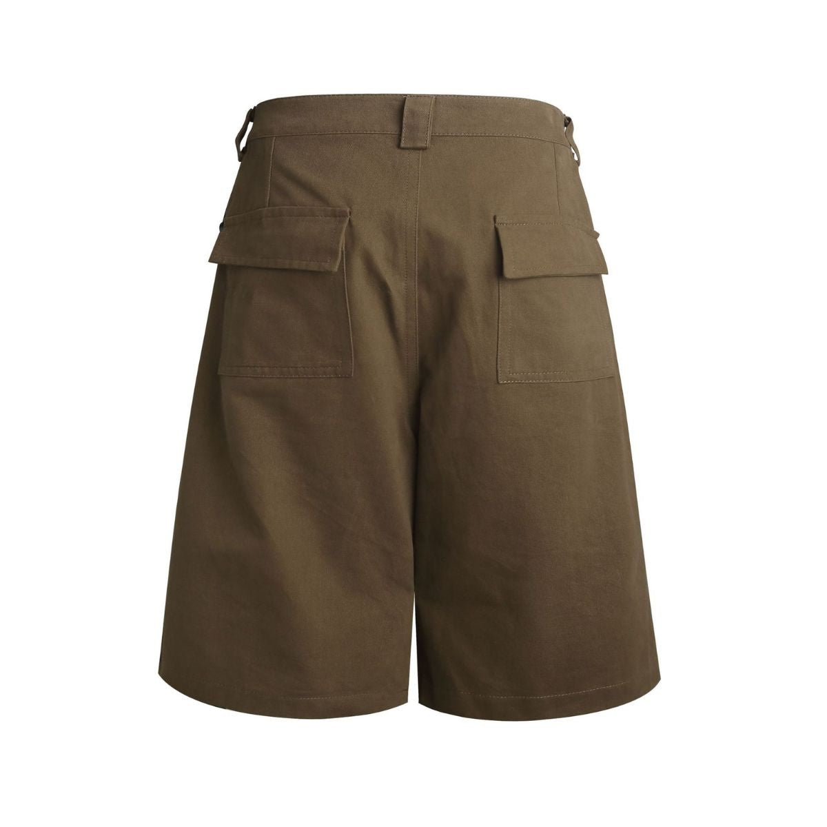 Studded Zip Utility Cargo Bermuda Shorts