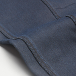 High-Waisted Pleated Knit Denim Midi Skirt