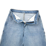 Zipped Panelled Streetwear Baggy Straight-Leg Jeans