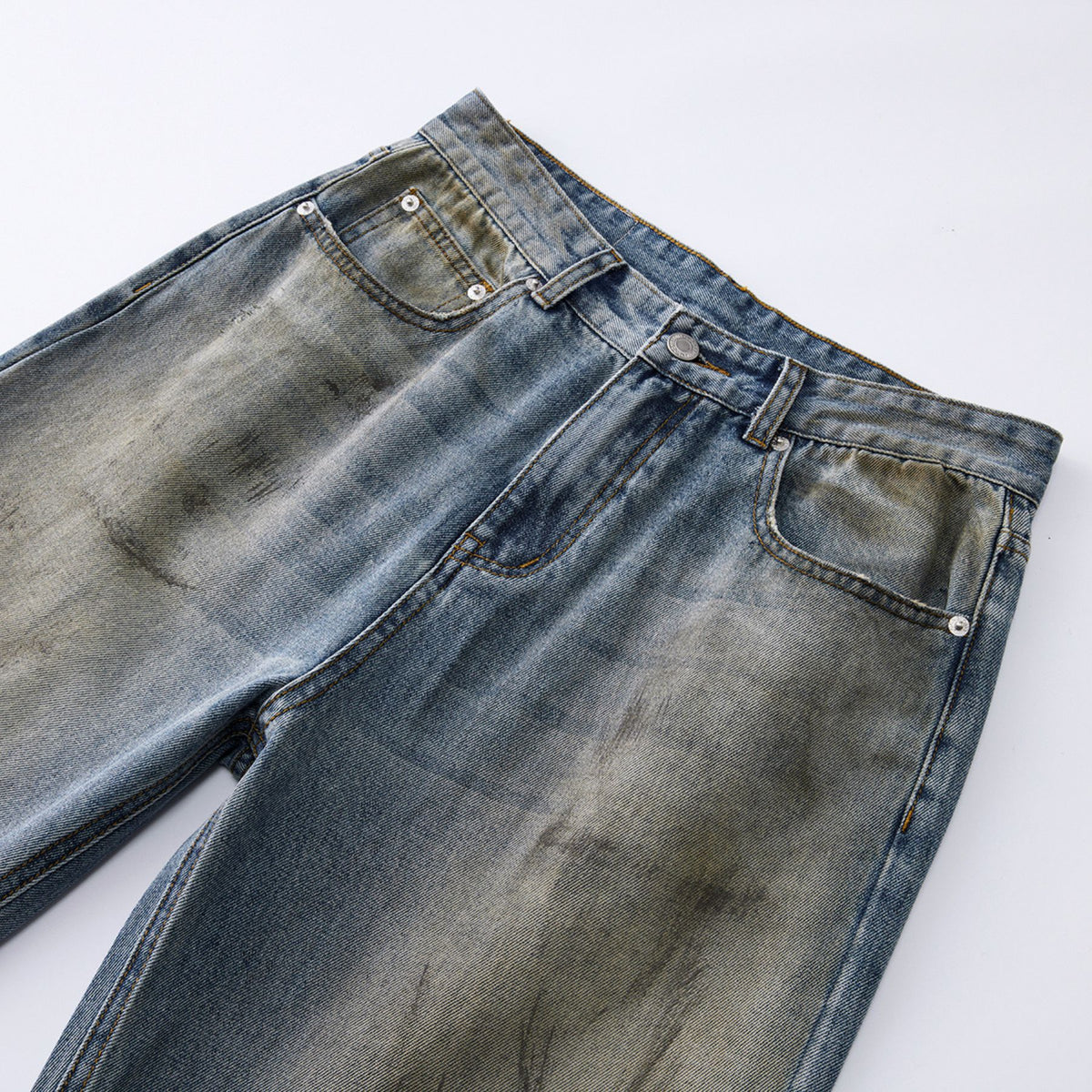 Muddy Washed Bootcut Jeans-INNBLAC Fashion Apparel