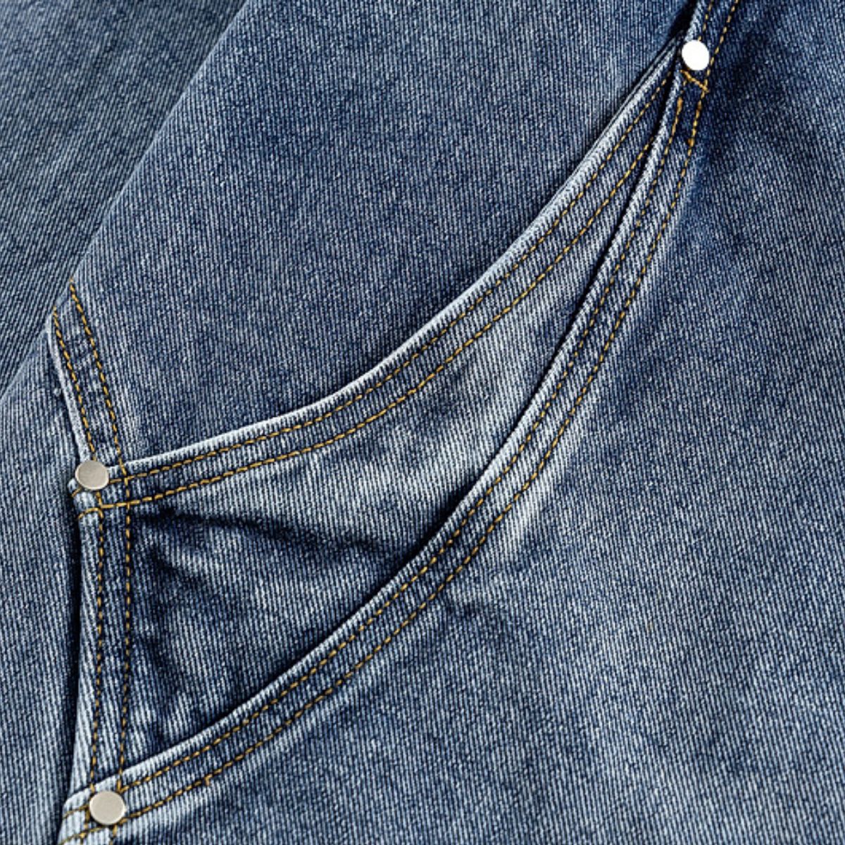 Retro Washed Color-Contrast Denim Jacket