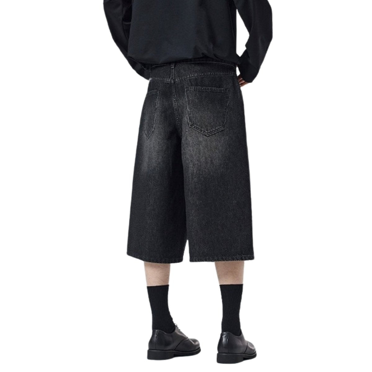 Y2K Loose Fit Wide Leg Denim Shorts