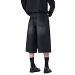 Y2K Loose Fit Wide Leg Denim Shorts