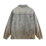 Stand-collar Washed Vintage Loose Denim Jacket