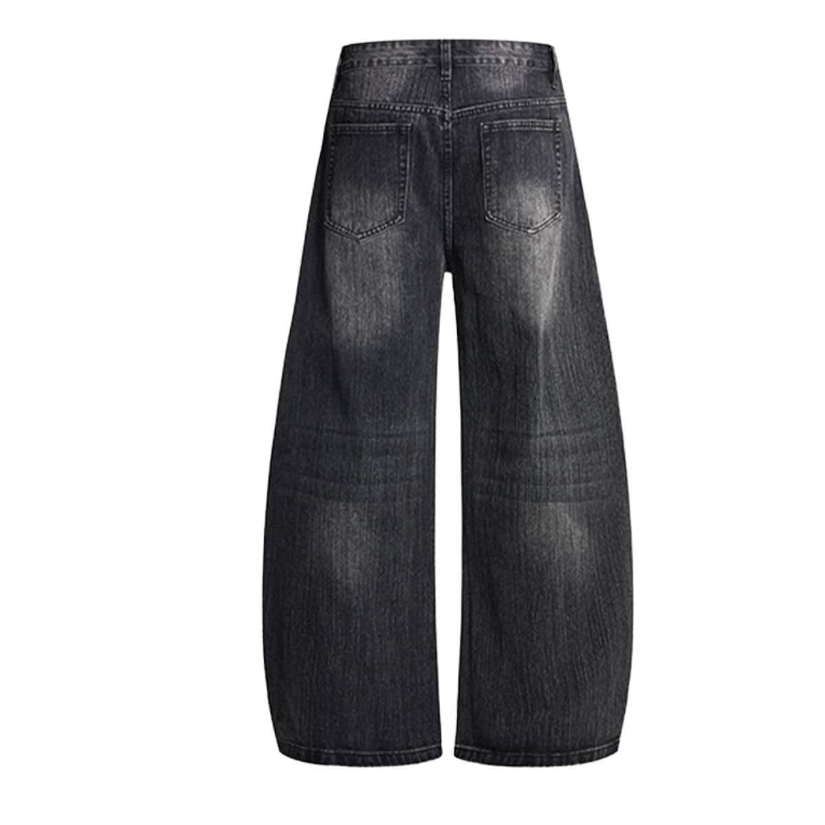 Vintage Fade Sculptural Barrel Leg Denim Jeans