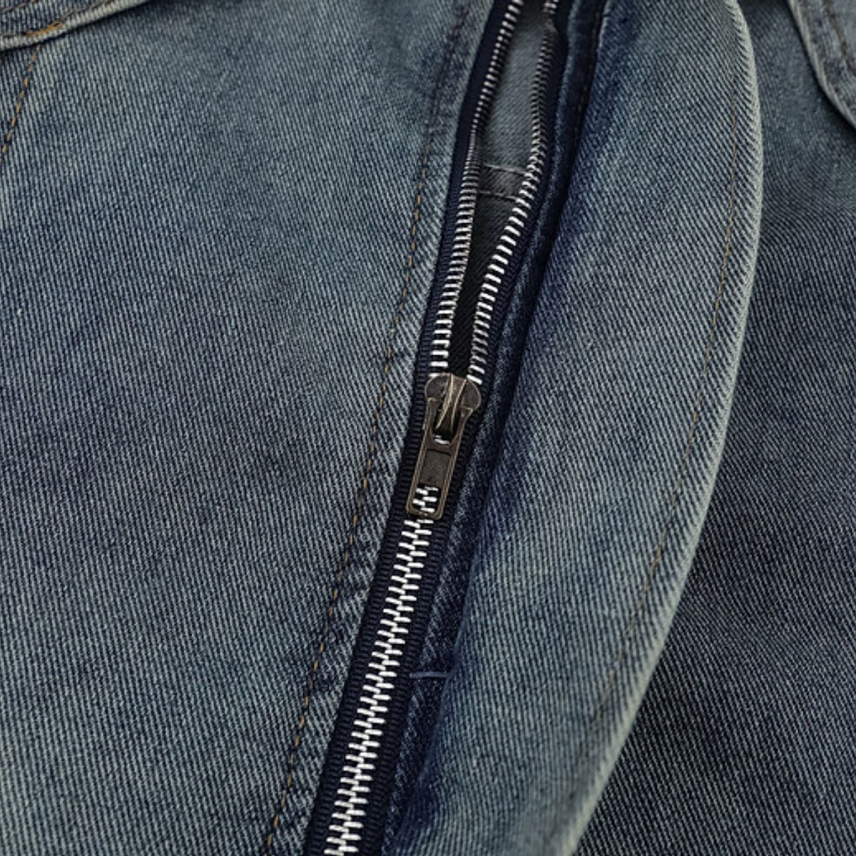 Loose Stand Collar Vintage Washed Men's Denim Jacket