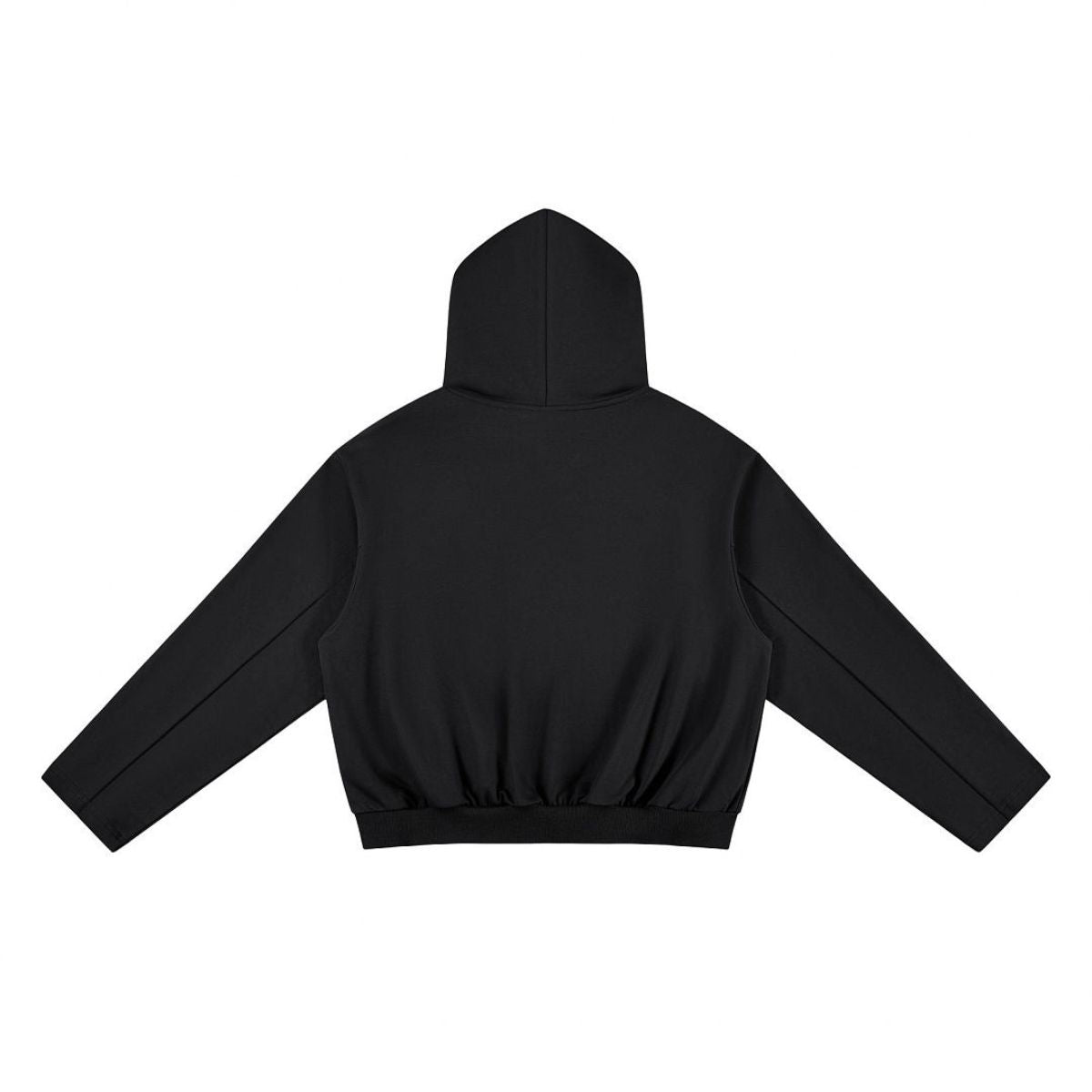 Boxy Streetwear Straight‑Sleeve French Terry Hoodie