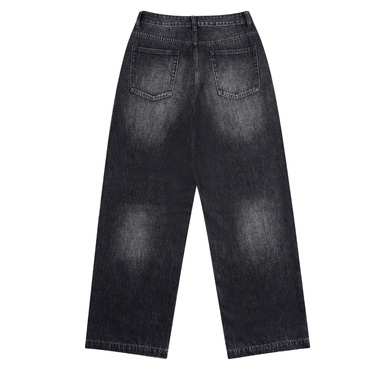 Vintage Blue Cat Whisker Studded Baggy Jeans