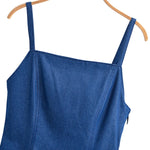 Falda vaquera con bordado de perlas y lavado vintage