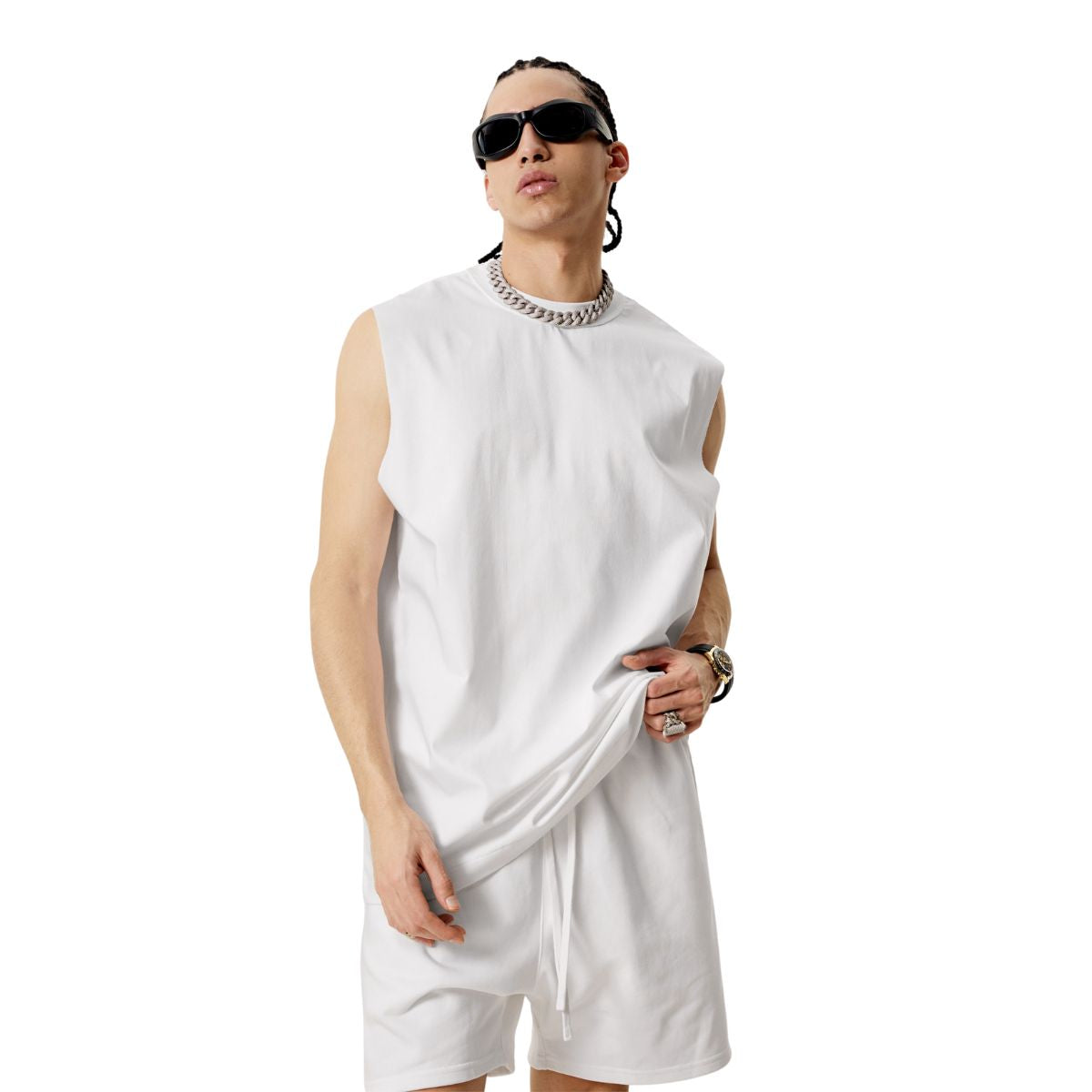 Quick Dry Raw Edge Muscle Tank 6.3oz