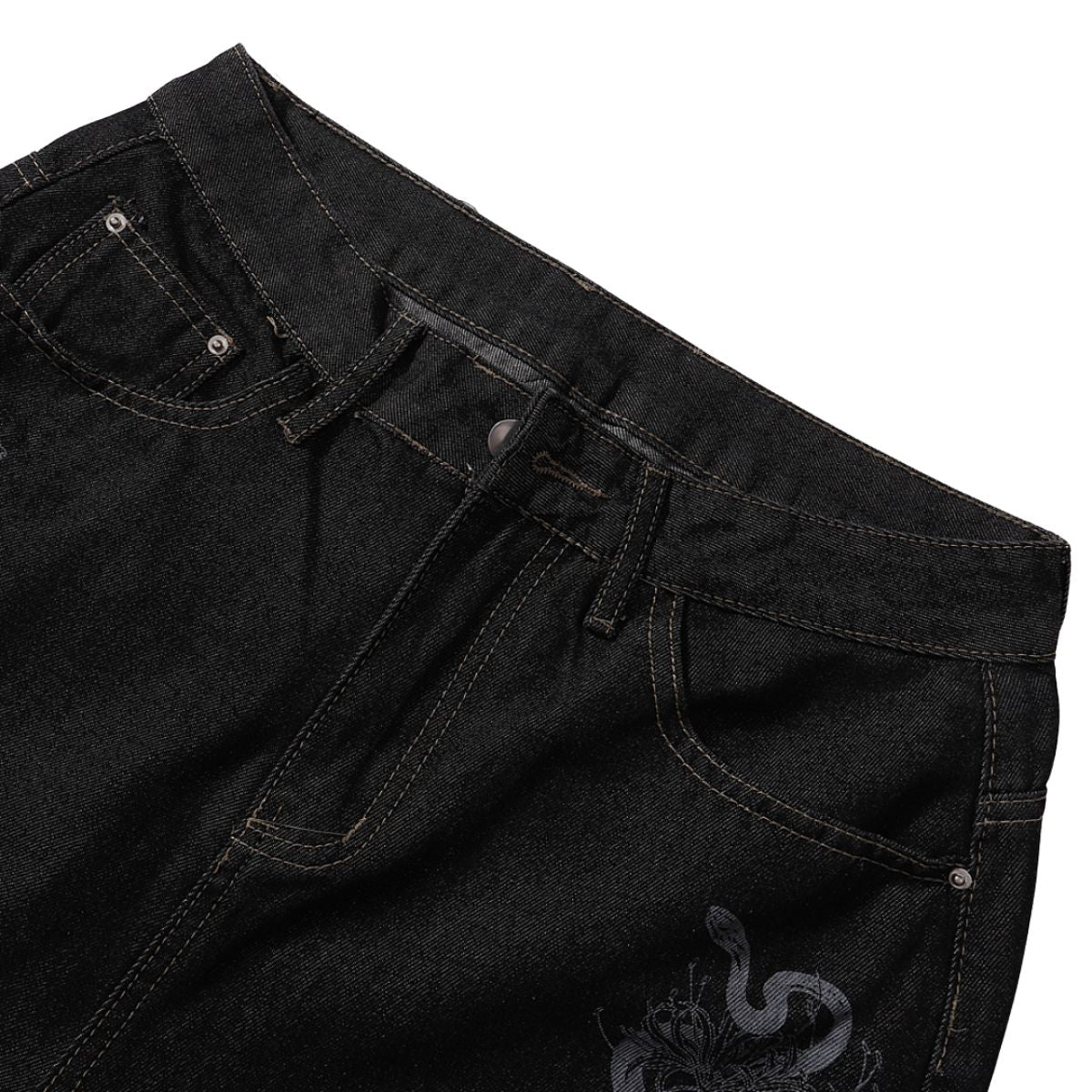 Vintage Black Straight Leg Jeans
