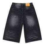 Bermudas con lavado vintage y salpicaduras de tinta