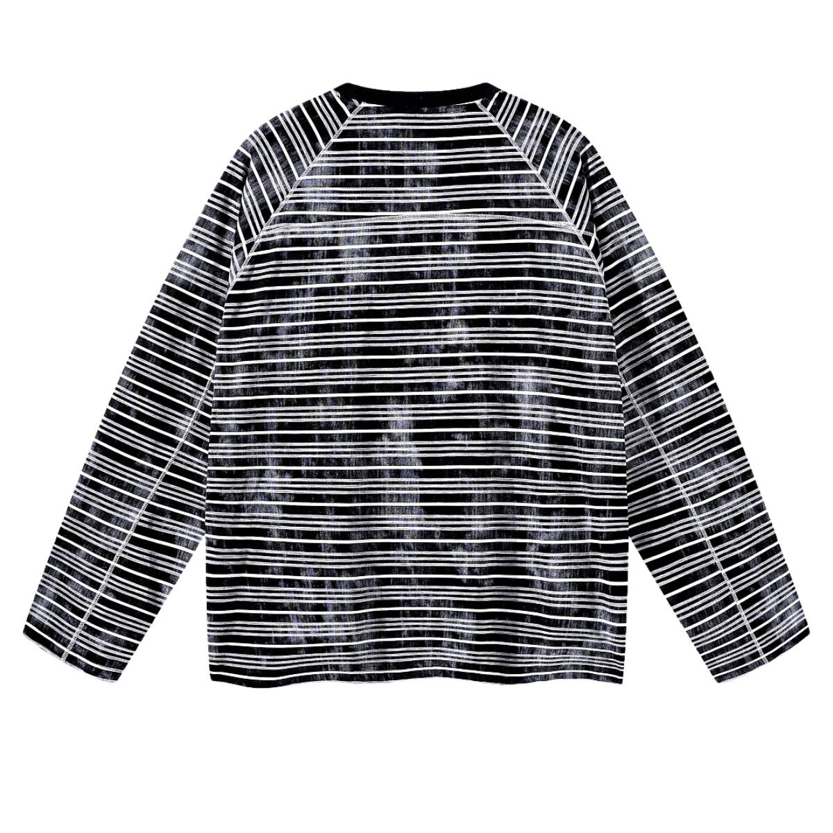 Vintage Dirty Dye Raglan Stripe Long Sleeve Tee