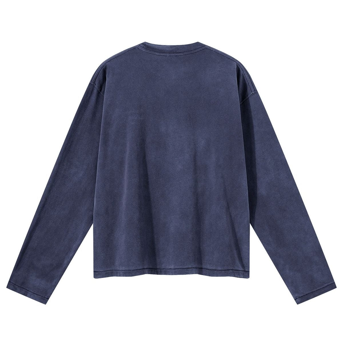 Whisker Wash Frayed Soft Brushed Vintage Long Sleeve Tee
