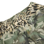 Camo Leopard Print Multi-Pocket Cargo Bermuda Shorts