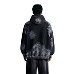 Distressed Edge Painted Graphic Washed Hoodie