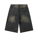 Bermudas vaqueras rasgadas con parches de camuflaje