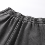 Ripped Hem Loose Fit Cotton Sweatpants