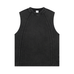 Raw Edge Patchwork Muscle Tank 8.25oz