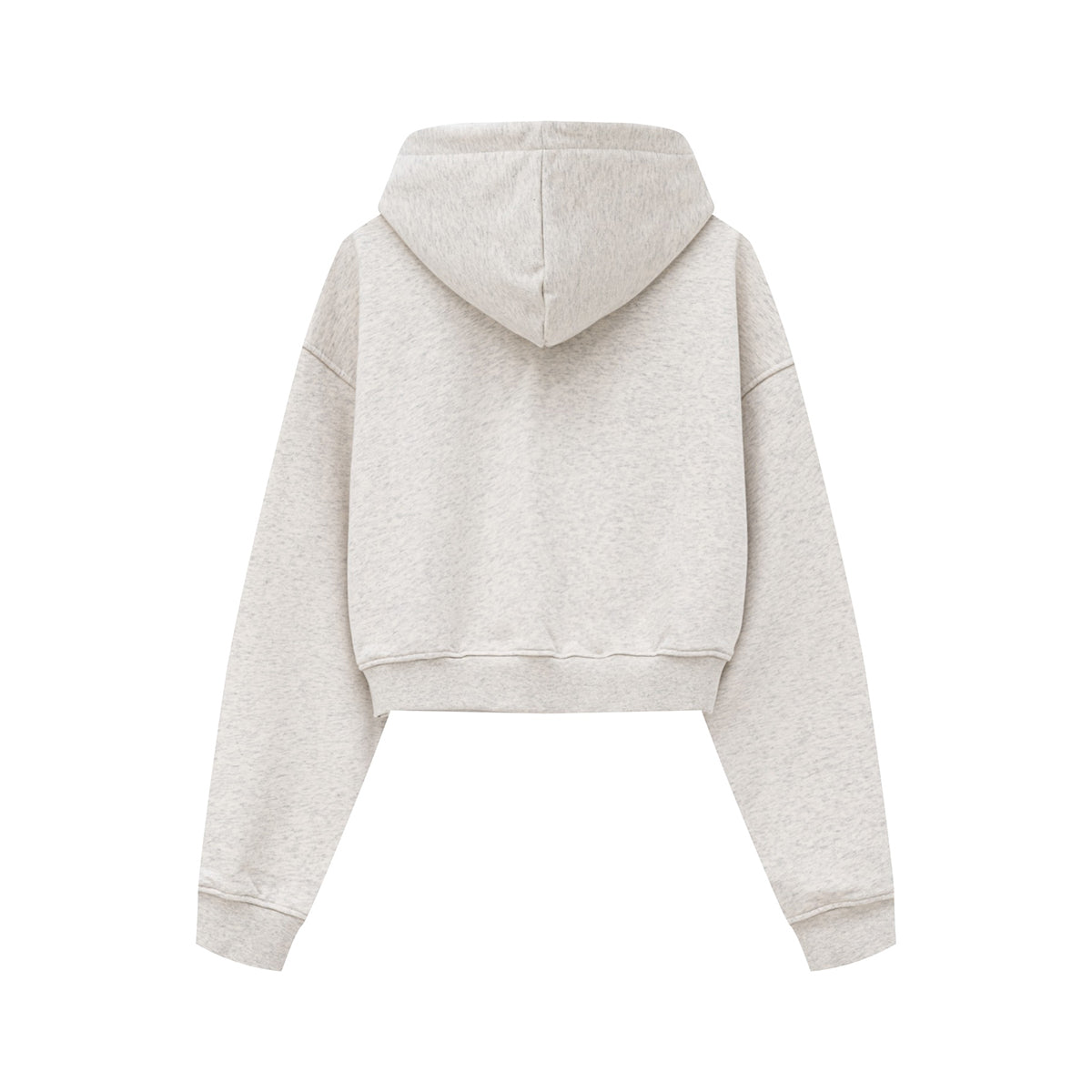 Solid Kangaroo Pocket Crop Hoodie