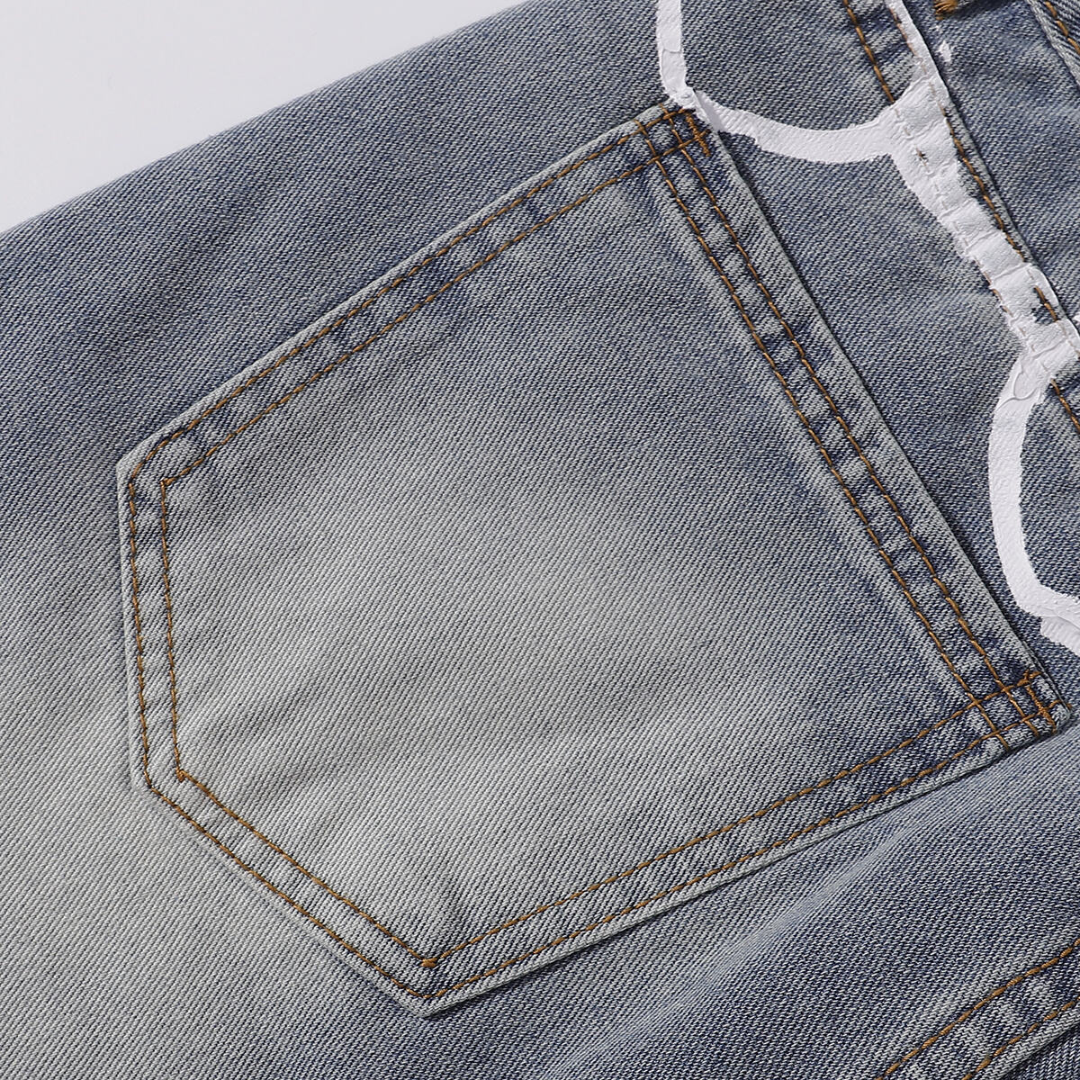 Streetwear Graffiti Printed Baggy Jeans
