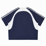 Raglan Sleeve Mesh Panel Sporty Tee