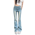 High Rise Skinny Flare Jeans-INNBLAC Fashion Apparel
