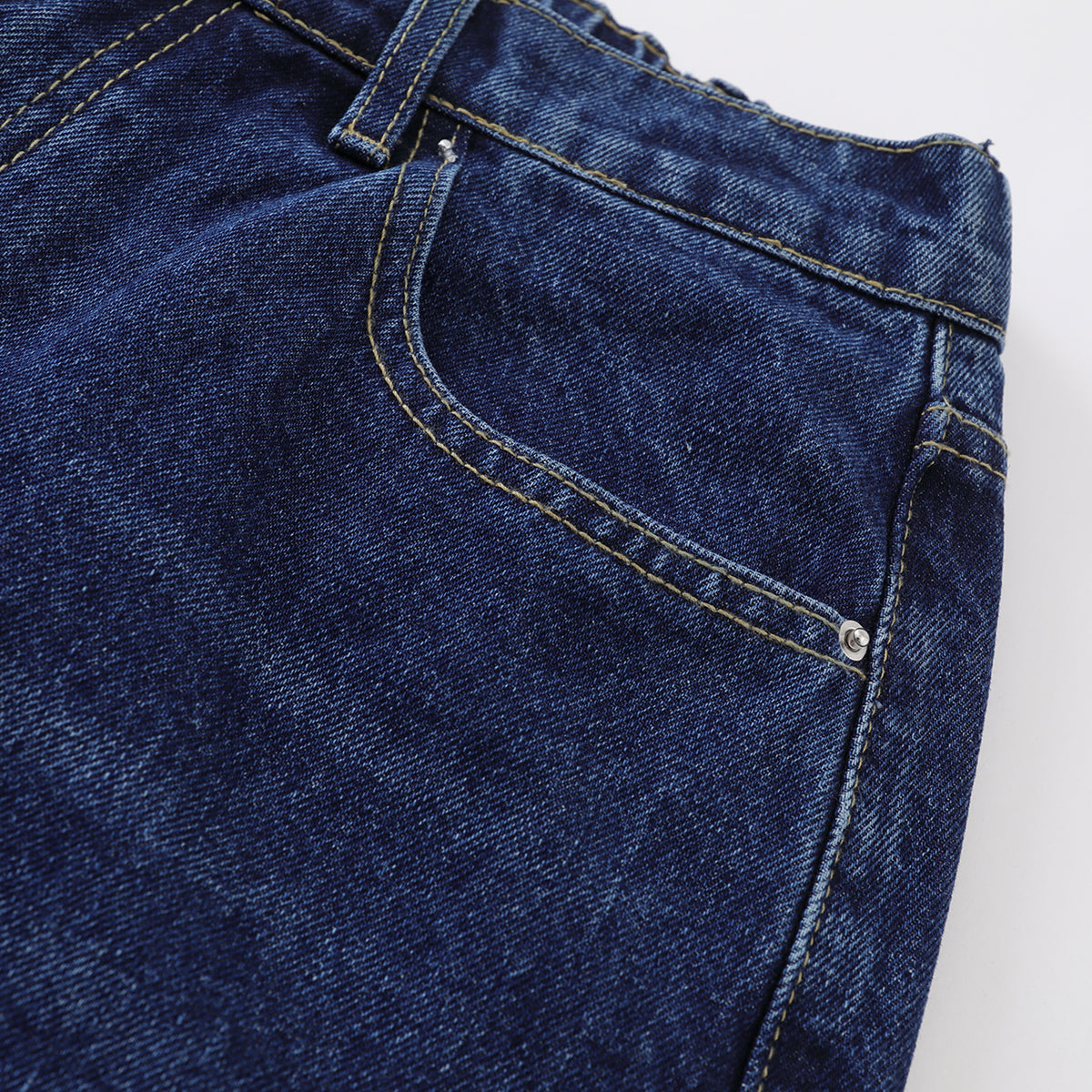 Star Patchwork Denim Bermuda Shorts