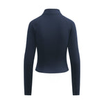 Double-Slider Zipper Fleece Cropped Sweatshirt