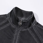Lightweight Mesh Stand Collar Elastic Hem Zip Jacket