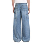 Zipped Panelled Streetwear Baggy Straight-Leg Jeans