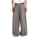 Double-Pleat Baggy Wide-Leg Trousers