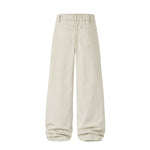 Washed Solid Baggy Wide Leg Workwear Pants