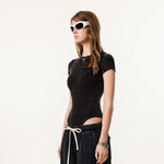 Stone Washed Short-Sleeve Bodysuit