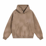 Rips Soft Fleece Lined Distressed Pullover Hoodie
