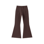 Women's Pleated Flared Plush Trousers