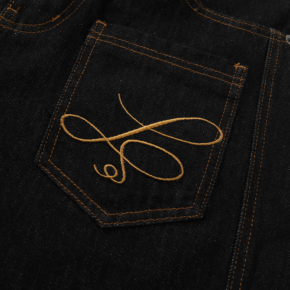 Wide Leg Embroidery Selvedge Bermuda Shorts