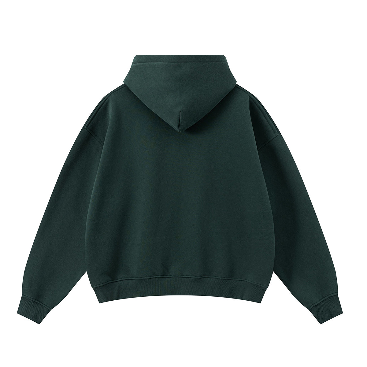 Soft Cotton Fleece Zip Up Hoodie Kangaroo Pockets